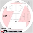 Zimmermann Bremsbeläge hinten Alfa Romeo Giulietta 940 1.4 1.6 1.8 2.0 TB JTDM