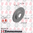 2 Zimmermann Bremsscheiben 246mm vorne Citroen Xsara