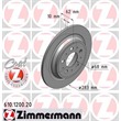 2 Zimmermann Bremsscheiben 283mm hinten Volvo XC70 S70 V70