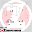 Zimmermann  Bremsscheiben + Bremsbeläge hinten Renault Megane III