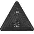 Elparts Rückstrahler Dreieck mit Rahmen geschraubt Rot Kunststoff mit Bolzen Gehäusefarbe schwarz