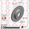 Zimmermann Bremsscheiben + Bremsbeläge hinten BMW E46 318 320 323 325 328