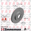 Zimmermann Bremsscheiben + Bremsbeläge vorne VW T4 Bus Kasten Pritsche PR 1LU 15"-Felge