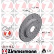 Zimmermann Sport-Bremsscheiben +Bremsbeläge hinten Opel Signum Vectra C + Caravan GTS