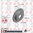 Zimmermann Bremsscheiben + Bremsbeläge hinten Honda Jazz II 1,2 1,4