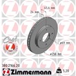 Zimmermann Bremsscheiben + Bremsbeläge VA+HA Mitsubishi Colt VI+Cabriolet Smart Forfour 1,1-1,5