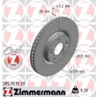 Zimmermann Bremsscheiben + Bremsbeläge vorne Hyundai i40 + CW 1,6 1,7 2,0