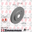 Zimmermann Bremsscheiben + Bremsbeläge vorne Honda CR-V 1,6-2,4