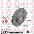 Zimmermann Sport-Bremsscheiben + Bremsbeläge vorne BMW 3 E90 +Cabrio E93 Coupe E92 Touring E91 Z4 E89