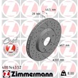 Zimmermann Sport-Bremsscheiben+Bremsbeläge vorne + hinten Mercedes E-Klasse W210 + Kombi+SLK R170