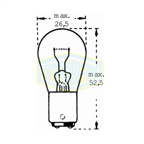 Auto-Lampe 12V 21W Glassockel