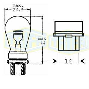 Auto-Lampe 12V 27-7W