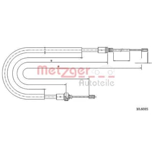 Metzger Bremsseil für Trommelbremse hinten Peugeot 207