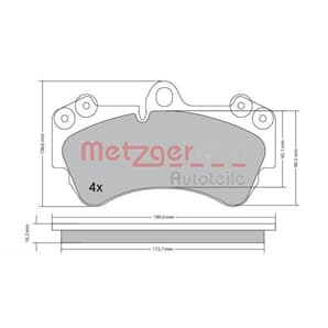 Metzger Bremsbeläge vorne Audi Q7 Porsche Cayenne VW Touareg