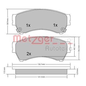 Metzger Bremsbeläge vorne Mazda 6