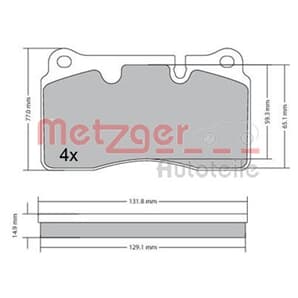 Metzger Bremsbeläge vorne CUPRA Ateca Formentor Leon VW Touareg