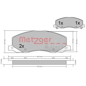 Metzger Bremsbeläge vorne Opel Insignia Saab 9-5