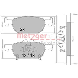 Metzger Bremsbeläge vorne Honda Accord