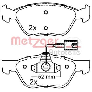 Metzger Bremsbeläge vorne Alfa Romeo 166 Gtv Spider