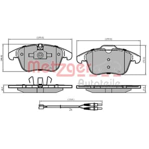 Metzger Bremsbeläge vorne Citroen C5 Peugeot 407 508