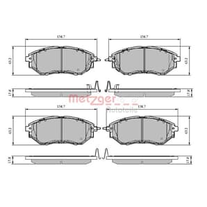 Metzger Bremsbeläge vorne Subaru Brz Forester Impreza Legacy Outback Tribeca