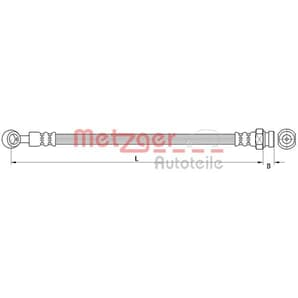 Metzger Bremsschlauch vorne Hyundai I10 Kia Picanto
