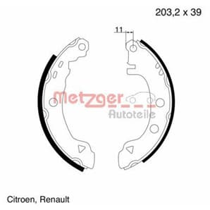 Metzger Bremsbacken hinten Citroen Ax Renault 19 Rapid