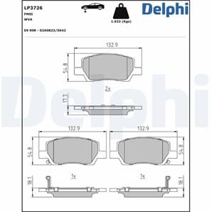 Delphi Bremsbeläge vorne Hyundai I10