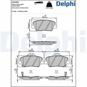 Delphi Bremsbeläge vorne Hyundai Grandeur Kia Carens Seltos Sorento