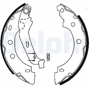 Delphi Bremsbacken hinten Nissan Kubistar Renault Kangoo