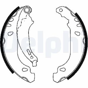 Delphi Bremsbacken hinten Peugeot 206 206+