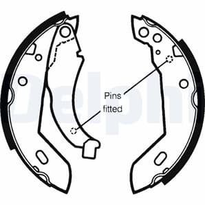 Delphi Bremsbacken hinten Peugeot 205 309 Renault 11 19 9 Clio Rapid Super