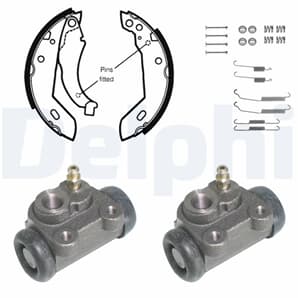 Delphi Bremsbacken vormontiert hinten Renault 19