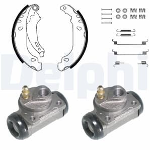 Delphi Bremsbacken vormontiert hinten Peugeot 206