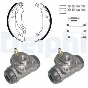 Delphi Bremsbacken vormontiert hinten Peugeot 206 206+