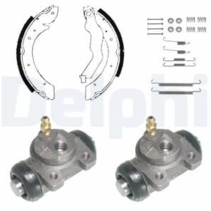 Delphi Bremsbacken vormontiert hinten Peugeot 405