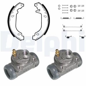 Delphi Bremsbacken vormontiert hinten Renault 11 9