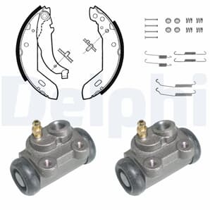 Delphi Bremsbacken vormontiert hinten Peugeot 205