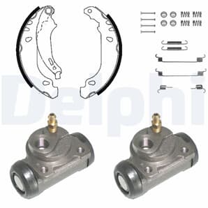 Delphi Bremsbacken vormontiert hinten Peugeot 206