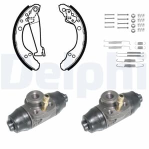 Delphi Bremsbacken vormontiert hinten Audi 80 90