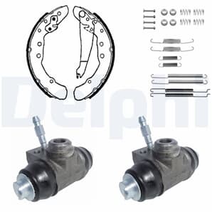 Delphi Bremsbacken vormontiert hinten Audi 100 VW Passat