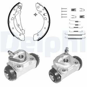 Delphi Bremsbacken vormontiert hinten Toyota Avensis