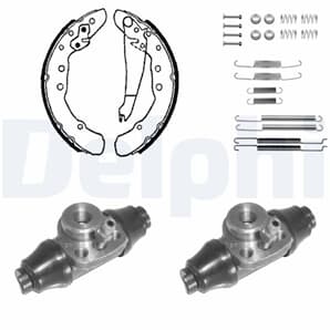 Delphi Bremsbacken vormontiert hinten Audi 80