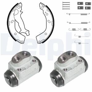 Delphi Bremsbacken vormontiert hinten Hyundai Getz