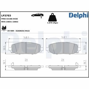 Delphi Bremsbeläge hinten Jeep Wrangler