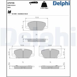 Delphi Bremsbeläge vorne Opel Insignia B