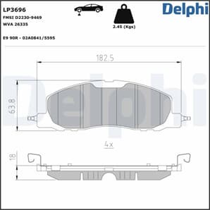 Delphi Bremsbeläge vorne Ford Explorer