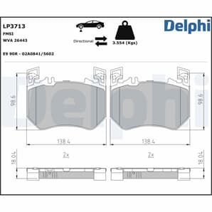 Delphi Bremsbeläge vorne Mercedes Glc S-Klasse