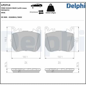 Delphi Bremsbeläge vorne Mercedes S-Klasse