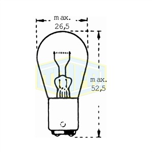 Auto-Lampe gelb BAU15S